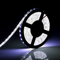 Supernight Led Light Strip, 16.4Ft/5M Smd 5050 60Leds/M Cool White Waterproof Led Flexible Flash 300 Leds Rope Lights