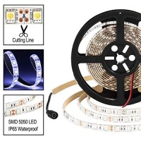 Supernight Led Light Strip, 16.4Ft/5M Smd 5050 60Leds/M Cool White Waterproof Led Flexible Flash 300 Leds Rope Lights