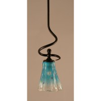 Capri Stem Mini Pendant With Hang Straight Swivel Shown In Dark Granite Finish With 5.5