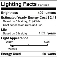 10 Pack-G8 20Watt 120V Halogen Light Bulbs T4 Jcd Type 120V Bi-Pin Base Shorter 1-1/4