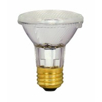 Satco S2231 39 Watt (50 Watt) 530 Lumens Par20 Halogen Narrow Spot 10 Degrees Clear Light Bulb, Dimmable