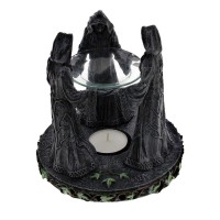 Nemesis Now Magik Circle Oil Burner 16Cm Grey, Resin