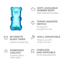 Gummygoods Squeezable Nursery Night Light - Portable & Cordless, Stocking Stuffer, Gift For Kids, Babies, Toddlers, Blue