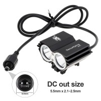 Securitying Waterproof 700 Lumens Led Bicycle Light 4 Modes Super Bright Bike Lamp Headlight + 8.4V Rechargeable Battery Pack + Charger For Camping, Cycling, Hiking, Riding