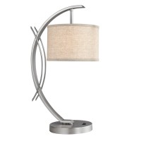 Woodbridge Lighting 13481Stn-S10801 Eclipse Satin Nickel Table Lamp,7.5