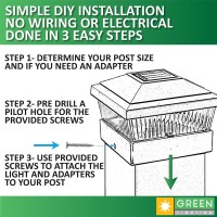 Greenlighting Classic Solar Post Cap Lights Fits 5X5 Pcvvinyl Outdoor Solar Powered Post Cap Light Fence Post Landscaping De