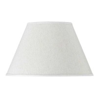 115 Tall White Round Hardback Linen Shade