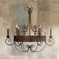 Rust Bronze Candelabra Chandelier Lighting 30