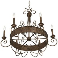 Rust Bronze Candelabra Chandelier Lighting 30