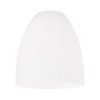 White Glass Bell Shade - Lipless With 1-58-Inch Fitter Opening