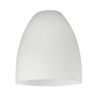 White Glass Bell Shade - Lipless With 1-58-Inch Fitter Opening