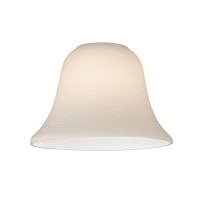 Bell Glass Shade In Satin White - Lipless With 1-5/8-Inch Fitter