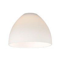 Design Classics Lighting Satin White Glass Shade For Light Fixture - 1-58-Inch Fitter Opening