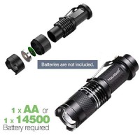 Hausbell A300 Rechargeable Flashlights 20000 Lumens Super Bright Zoomable Waterproof Tactical Camping Led Flashlight With 5 Modes (Battery Exclude)