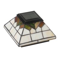 Classy Caps Wg322 Stained Glass Wellington Solar Post Cap 5 X 5