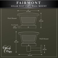 Classy Caps Fs100B Fairmont Solar Post Cap 5 X 5 Black