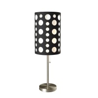 Ore International Inc Ore International 9300Tbkwh Modern Retro Table Lamp 16 X 16 X 33 Blackwhite