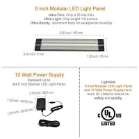 Lightkiwi Dimmable Led Under Cabinet Lighting 4 Panel Kit, 6 Inches Each, Warm White (3000K), 7.2 Watt, 24Vdc, Dimmer Switch & All Accessories Included, Low Profile, Sturdy Aluminum Body, Ul Listed