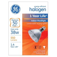 Ge Lighting 69168 38-Watt Par30 Long Neck, 550-Lumens, Energy-Efficient Halogen Floodlight Bulb With Medium Base, (1-Pack)