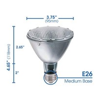 Ge Lighting 69168 38-Watt Par30 Long Neck, 550-Lumens, Energy-Efficient Halogen Floodlight Bulb With Medium Base, (1-Pack)