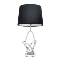 Elegant Designs Lt1006Chr Mod Art Polished Chrome Table Lamp With Black Shade