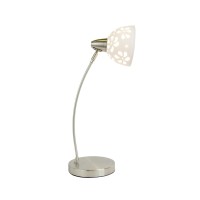 Simple Designs Ld1000Wht Porcelain Flower Desk Lamp