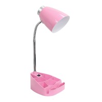 Limelights Ld1002-Pnk Gooseneck Organizer Ipad Stand Or Book Holder Desk Lamp, Pink 65 X 65 X 185