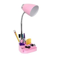 Limelights Ld1002-Pnk Gooseneck Organizer Ipad Stand Or Book Holder Desk Lamp, Pink 65 X 65 X 185