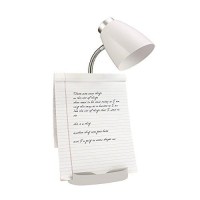 Limelights Ld1002-Wht Gooseneck Organizer Ipad Stand Or Book Holder Desk Lamp, White, 6.5 X 6.5 X 18.5