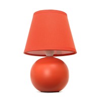 Simple Designs Lt2008Org Mini Ceramic Globe Table Lamp Orange