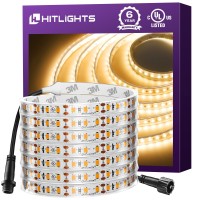 Outdoor Led Strip Lights Waterproof 3000K, 16.4Ft Ip67 High Density Led Tape Light, 600 Leds/Reel, 252~300Lm/Ft, Ul-Listed, 12V Dimmable Rope Lights For Home, Balcony, Roof, Backyard, Patio, Garden