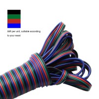 This 33ft long 4 wire RGB flexible extension cord is for 35285050 multicolor LED strip lights The copper cord is covered with high quality PVC insulting shell Moreover this connector cable is easy to cut to length based on your need You can use this cable