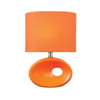 Lite Source Ls-22315Orn Hennessy Table Lamp, 5 X 9 X 125,Ceramic, Fabric, Orange