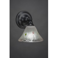 Wall Sconce Shown In Matte Black Finish With 7 Frosted Crystal Glass