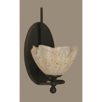 Capri 1 Light Wall Sconce Shown In Dark Granite Finish With 7