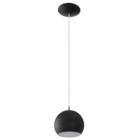 Eglo Usa 92358A Transitional One Light Pendant From Petto Collection In Black Finish, 6.00 Inches