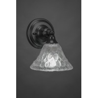 Wall Sconce Shown In Matte Black Finish With 7 Italian Bubble Glass