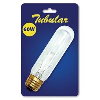 Bulbrite 784160 B60T10C 60-Watt Incandescent T10 Tube, Medium Base, Clear (Pack Of 10)