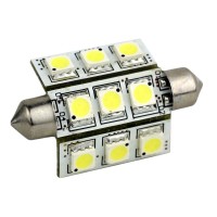 ThreeSided 9 LED FestoonThis High Power 9LED Festoon bulb have a built in Buck Regulator and has a wider light output angle Available in multiple lighting colors with red being a great choice for navigation stations or general nighttime boatingHigh Powere