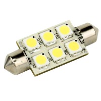 SingleSided 6 LED FestoonThis High Power 6LED Festoon bulb has a built in Buck Regulator making it the most robust light on the market today Available in multiple lighting colors with red being a great choice for navigation stations or general nighttime b