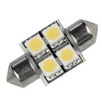 Singlesided 4 led festoonthis high power 4led festoon bulb has a built in buck regulator making it the most robust light on the market today Available in 31mm 1 2quot longwide 120176 viewing angle72 lumen 0 9wup to 50000 hours1030vdc product lunasea warm 