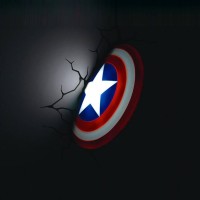 3Dlightfx Marvel Avengers Captain America 3D Deco Light Red, White, Blue