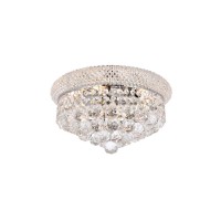 1800 Primo Collection Flush Mount D14in H8in Lt6 Chrome Finish Royal Cut Crystals This classic elegant Empire series is flowing with symmetry creating a dramatic explosion of brilliance Primo is a dynamic collection of chandeliers that add decorative dram