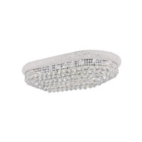 1800 Primo Collection Flush Mount Oval L36in W20in H12in Lt18 Chrome Finish Royal Cut Crystals This classic elegant Empire series is flowing with symmetry creating a dramatic explosion of brilliance Primo is a dynamic collection of chandeliers that add de