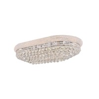 1800 Primo Collection Flush Mount Oval L36in W20in H12in Lt18 Chrome Finish Royal Cut Crystals This classic elegant Empire series is flowing with symmetry creating a dramatic explosion of brilliance Primo is a dynamic collection of chandeliers that add de