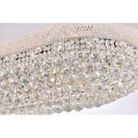 1800 Primo Collection Flush Mount Oval L36in W20in H12in Lt18 Chrome Finish Royal Cut Crystals This classic elegant Empire series is flowing with symmetry creating a dramatic explosion of brilliance Primo is a dynamic collection of chandeliers that add de