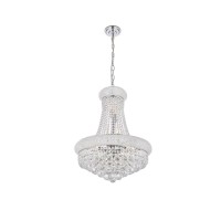 1800 Primo Collection Hanging Fixture D20In H26In Lt:14 Chrome Finish (Royal Cut Crystals)