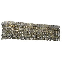 2033 Maxim Collection Wall Sconce W26in W45in H625in Lt6 Chrome Finish Royal Cut Golden Teak Crystals The unique design of the Maxim Collection inspires any room setting Dazzling spectacles of light sparkles throughout the fixture creating a modern yet ti