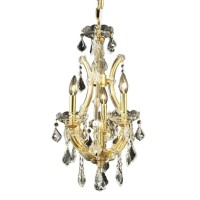 Elegant lighting 2800d12g Maria Theresa 4light singletier crystal chandelier finished in gold with clear crystals elegant lighting 2800d12g features base finish gold with clear crystal choose from royal cut elegant cut Swarovski Spectra or Swarovski eleme