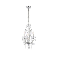 Elegant lighting 2800d12g Maria Theresa 4light singletier crystal chandelier finished in gold with clear crystals elegant lighting 2800d12g features base finish gold with clear crystal choose from royal cut elegant cut Swarovski Spectra or Swarovski eleme